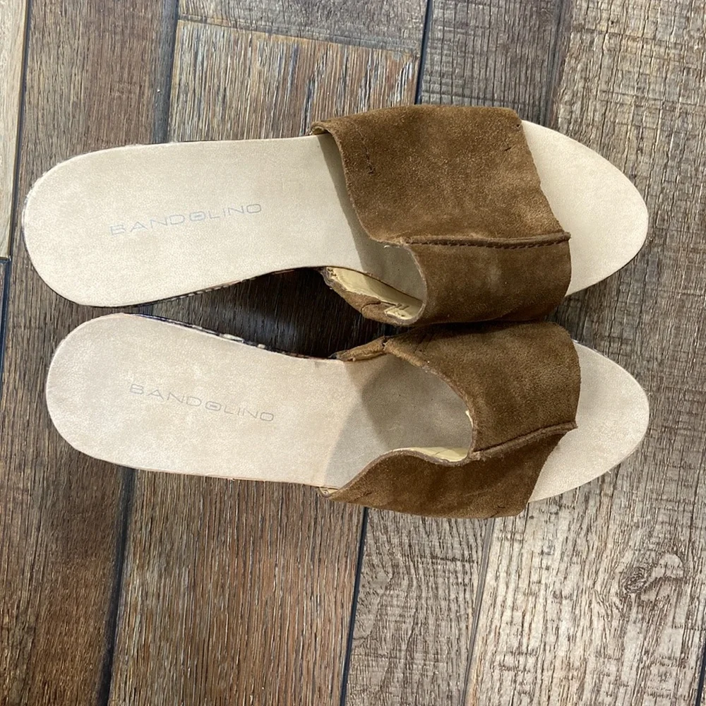 Bandolino Suede Platform Sandals Size 9